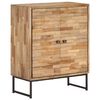 vidaXL Sk&auml;nk massiv &aring;tervunnen teak 60x30x75 cm