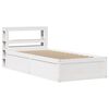 vidaXL S&auml;ngram med huvudgavel vit 75x190 cm massivt furu