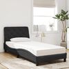 vidaXL Bed with Mattress Black 80x200 cm Velvet