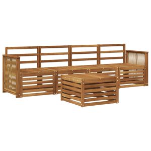 vidaXL Utomhussoffset 5 pcs Naturlig Massivt Akaciatr&auml;
