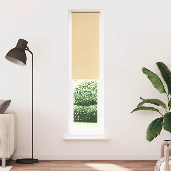 vidaXL Rullgardin m&ouml;rkl&auml;ggningsbeige 60x210 cm tyg bredd 55,7 cm