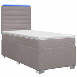 vidaXL Kontinentals&auml;ng med madrass Taupe 80 x 200 cm Tyg