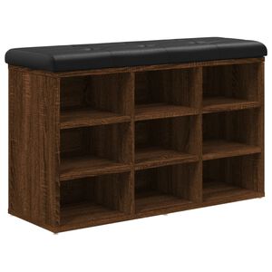 vidaXL Skob&auml;nk brun ek 82x32x50 cm konstruerat tr&auml;