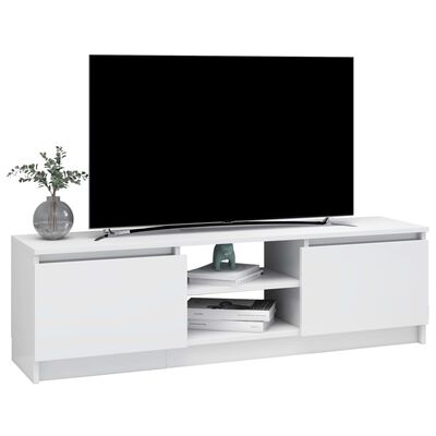 vidaXL Tv-bänk vit högglans 120x30x35,5 cm konstruerat trä