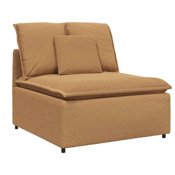 vidaXL Modulär mittmodul för soffa med dynor beige 100 cm