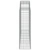 vidaXL Gabioner bågformade 2 st 200x50x140/160 cm galvaniserat järn
