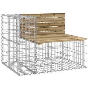 vidaXL Tr&auml;dg&aring;rdsb&auml;nk gabion-design 92x71x65,5 cm impregnerad furu