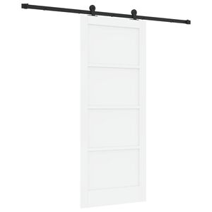 vidaXL Skjutd&ouml;rr ORKDAL Vit 83 x 202 cm Massiv furu