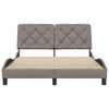 vidaXL Bed Frame without Mattress Taupe 120x200 cm Fabric