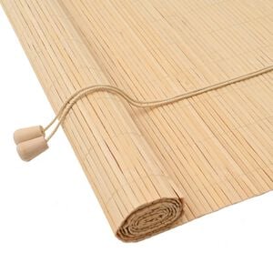 vidaXL Rullgardin med gardiner Natur 60 x 160 cm Bambu