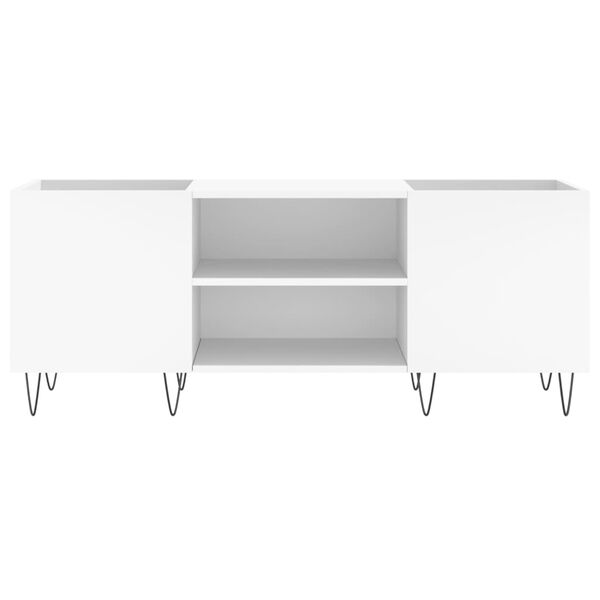 vidaXL Stereobänk vit 121x38x48 cm konstruerat trä