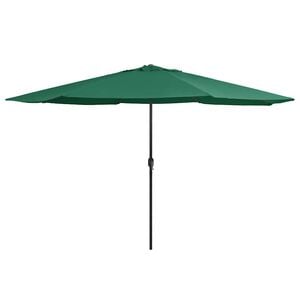 vidaXL Tr&auml;dg&aring;rdsparasoll med metallst&aring;ng 390 cm gr&ouml;n