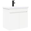 vidaXL Badrumsspegel med kran Vit 61 x 40 x 74,5 cm