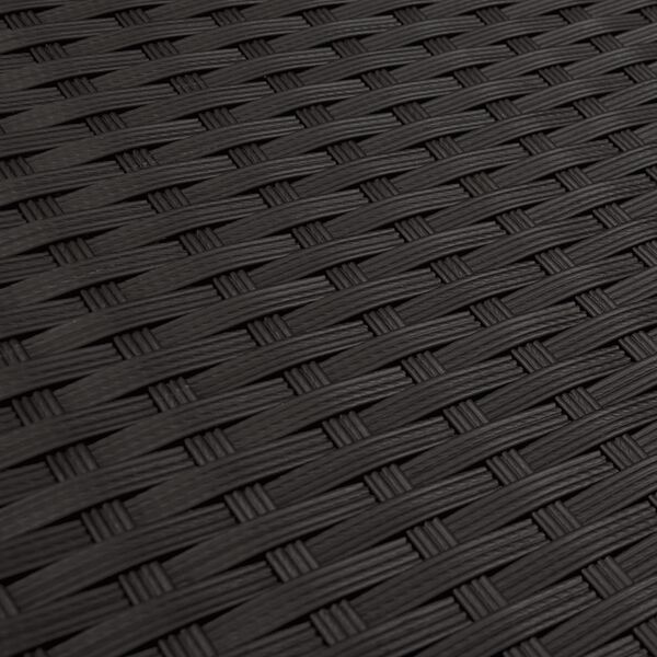 vidaXL Loungegrupp för trädgården med dynor 8 delar svart konstrotting