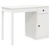 vidaXL Skrivbord vit 100x50x75 cm massiv furu
