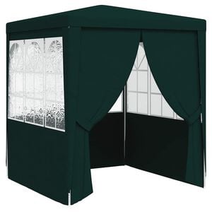 vidaXL Professionellt partyt&auml;lt med v&auml;ggar 2x2 m gr&ouml;n 90 g/m&sup2;