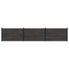 vidaXL St&auml;ngselset 3 st 526 x 105 cm WPC och aluminium Svart