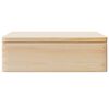 vidaXL Trälåda med lock 40x30x13 cm massiv furu