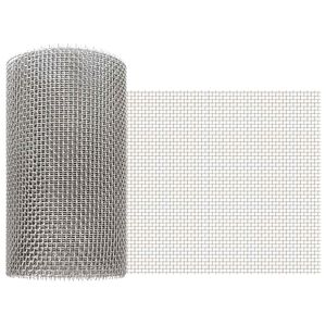 vidaXL N&auml;tduk 20 x 200 cm 6 Mesh Rostfritt st&aring;l 201 Silver