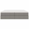 vidaXL F&ouml;rvaringss&auml;ng med madrass Taupe 180 x 200 cm Polyester