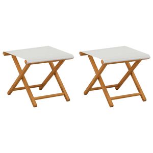 vidaXL Deck Chair 2 pcs Massiv Eukalyptus Tr&auml; Gr&auml;ddvit