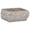 vidaXL Handfat gr&aring; 30x30x13 cm marmor