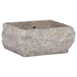 vidaXL Handfat gr&aring; 30x30x13 cm marmor