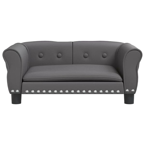 vidaXL Hundbädd grå 70x45x30 cm konstläder