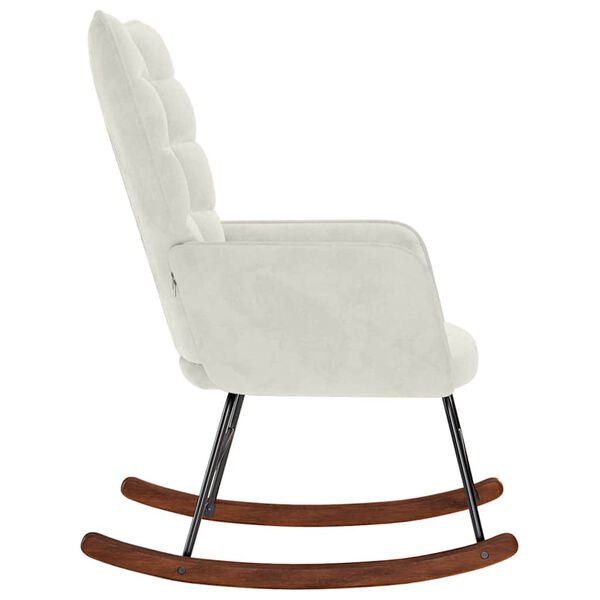 vidaXL Gungstol gr&auml;ddvit sammet