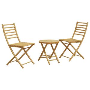vidaXL Caf&eacute;set 3 delar bambu