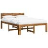 vidaXL Dubbel s&auml;ngram med huvudgavel ROSTOCK Naturlig 140 x 190 cm