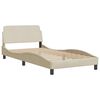 vidaXL Bed Frame without Mattress "Hanko" Cream 100x200 cm Fabric