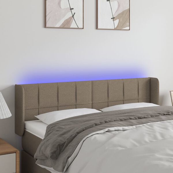 vidaXL S&auml;nggavel LED taupe 147x16x78/88 cm tyg