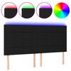 vidaXL S&auml;nggavel LED svart 160x5x118/128 cm tyg