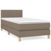vidaXL Rams&auml;ng med madrass taupe 80x200 cm tyg