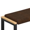 vidaXL B&auml;nk kudde Faux mockatyg Brun Djup 35 cm