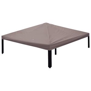 vidaXL T&auml;lt&ouml;verdrag med tak Taupe 300 x 300 cm Polyester och St&aring;l