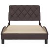vidaXL Bed Frame without Mattress Dark Brown 100x200 cm Fabric