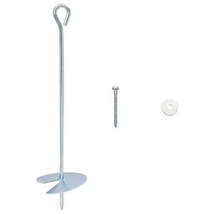 vidaXL Jordankare 10 pcs Silver &Oslash;10 x 40 cm Galvaniserat metall