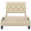vidaXL Bed Frame without Mattress Cream 80x200 cm Fabric
