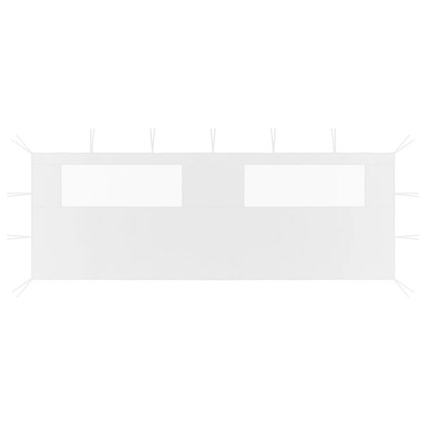 vidaXL Sidov&auml;gg med f&ouml;nster till partyt&auml;lt 6x2 m vit