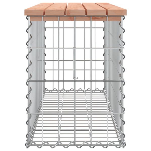 vidaXL Trädgårdsbänk gabion-design 103x31,5x42 cm massivt douglasträ