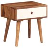 vidaXL S&auml;ngbord massivt sheshamtr&auml; 45x30x45 cm