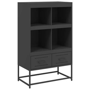 vidaXL H&ouml;gsk&aring;p svart 68x39x111,5 cm st&aring;l