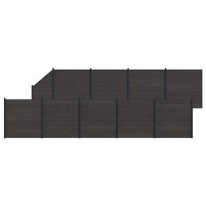 vidaXL St&auml;ngselpanel 10 pcs WPC och aluminium Svart