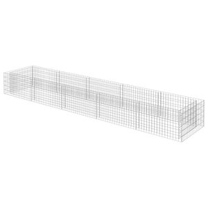 vidaXL Planteringsgabion upph&ouml;jd galvaniserat st&aring;l 450x90x50 cm