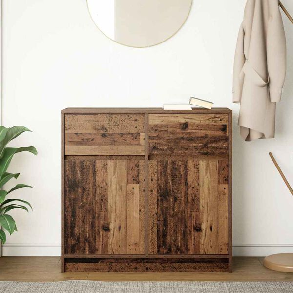 vidaXL Sk&auml;nk med l&aring;da gammalt tr&auml; 80x34x76 cm konstruerat tr&auml;