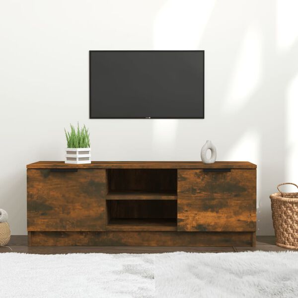 vidaXL Tv-b&auml;nk r&ouml;kf&auml;rgad ek 102x35x36,5 cm konstruerat tr&auml;