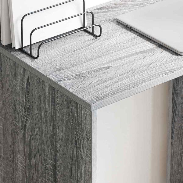 vidaXL Skrivbord Grå sonoma 78.5 x 37 x 154.5 cm Konstruerat trä
