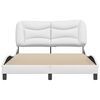 vidaXL Bed Frame without Mattress "Hvar" White 140x190 cm Faux Leather